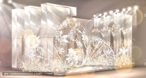 香檳色白金歐式婚禮迎賓區(qū)與舞臺設(shè)計 優(yōu)雅奢華的視覺盛宴