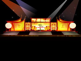 復(fù)古大型舞臺設(shè)計 高清背景板地臺燈光素材與藝術(shù)大賽展廳大全